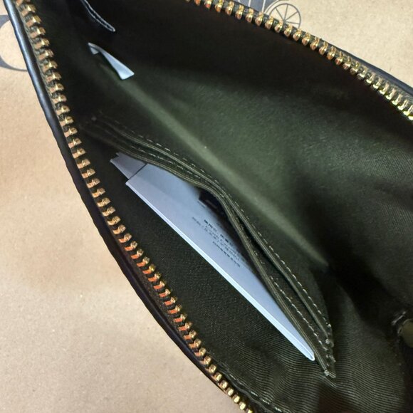 coach Corner Zip Wristlet In Signature Canvas caq75 - Picture 3 of 4